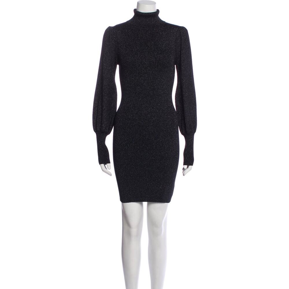 ALC Sheath Metallic Long Sleeve Turtleneck Dress Size XS